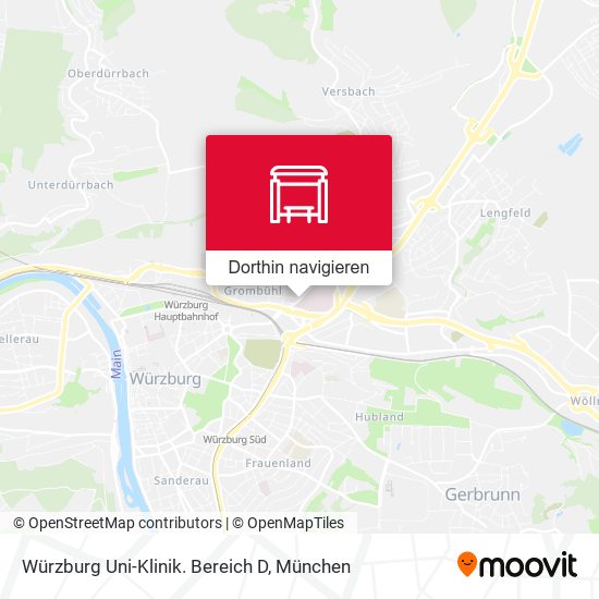 Würzburg Uni-Klinik. Bereich D Karte