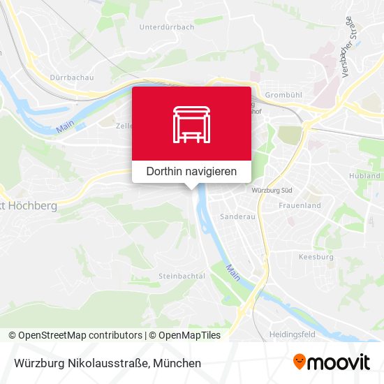 Würzburg Nikolausstraße Karte