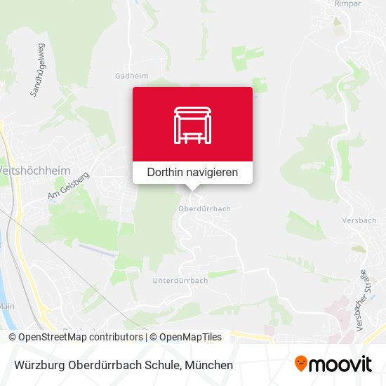 Würzburg Oberdürrbach Schule Karte