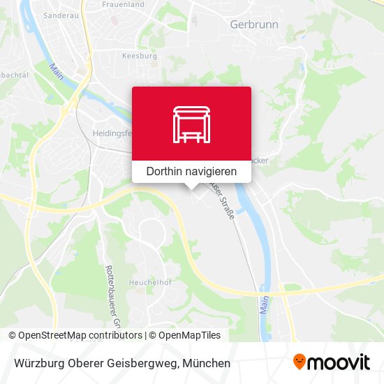 Würzburg Oberer Geisbergweg Karte