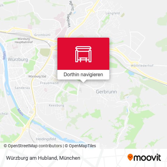 Würzburg am Hubland Karte