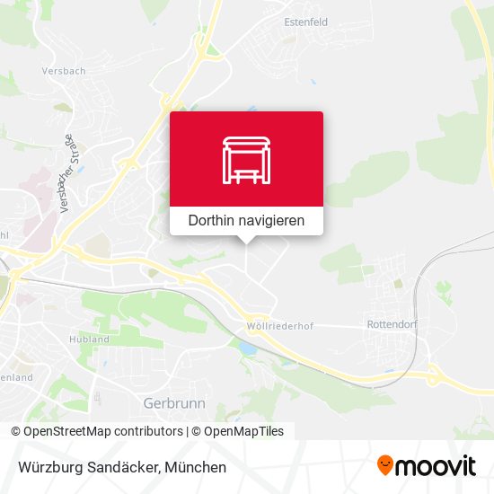 Würzburg Sandäcker Karte