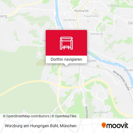 Würzburg am Hungrigen Bühl Karte