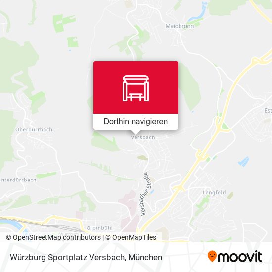 Würzburg Sportplatz Versbach Karte