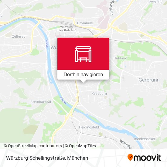 Würzburg Schellingstraße Karte