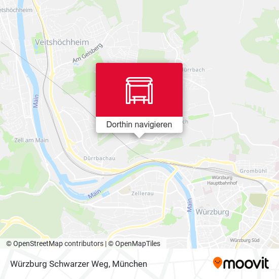 Würzburg Schwarzer Weg Karte