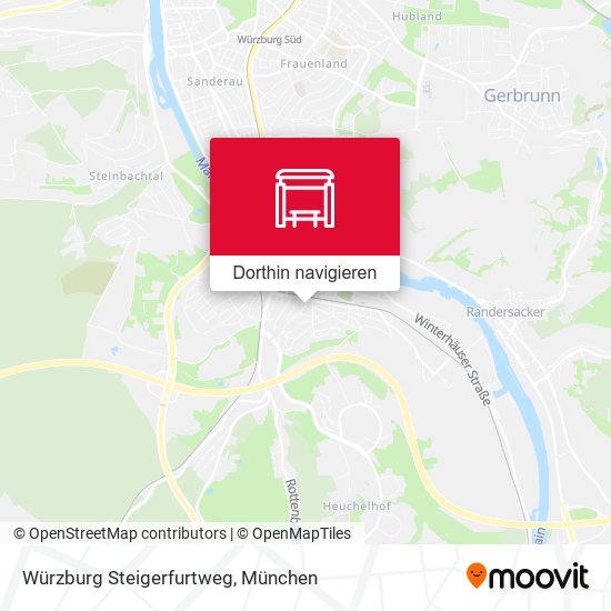 Würzburg Steigerfurtweg Karte