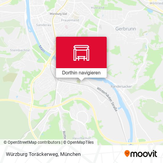 Würzburg Toräckerweg Karte