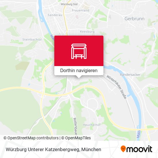 Würzburg Unterer Katzenbergweg Karte