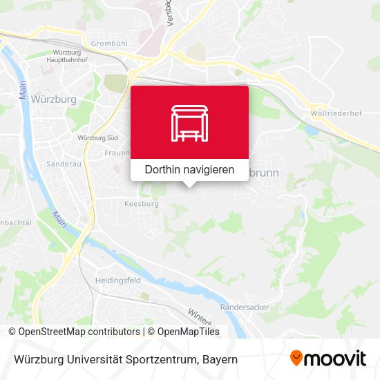 Würzburg Universität Sportzentrum Karte
