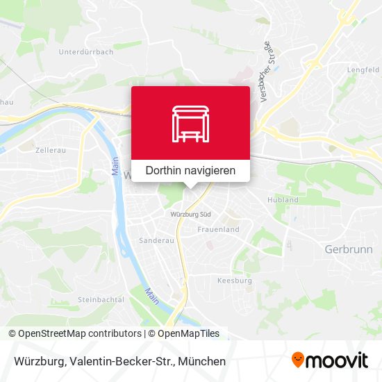 Würzburg, Valentin-Becker-Str. Karte