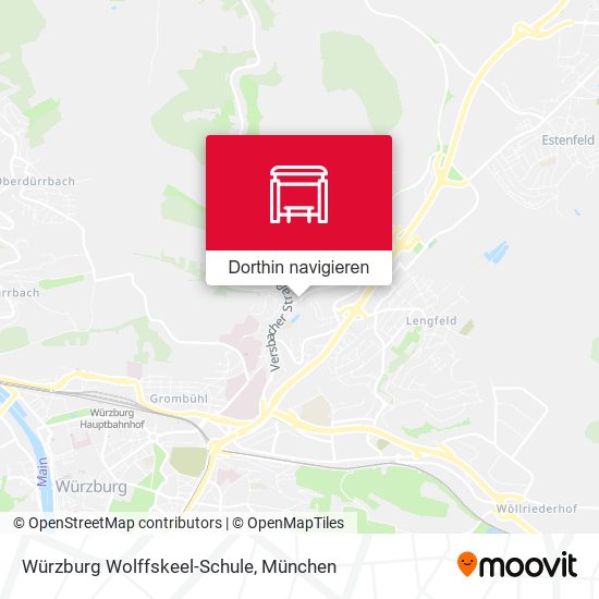 Würzburg Wolffskeel-Schule Karte