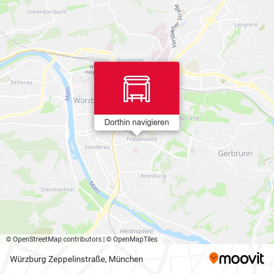 Würzburg Zeppelinstraße Karte
