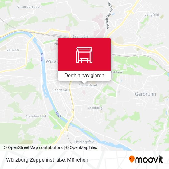 Würzburg Zeppelinstraße Karte