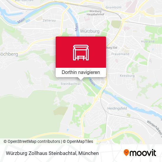 Würzburg Zollhaus Steinbachtal Karte