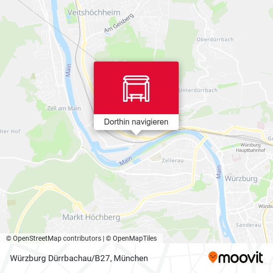 Würzburg Dürrbachau/B27 Karte