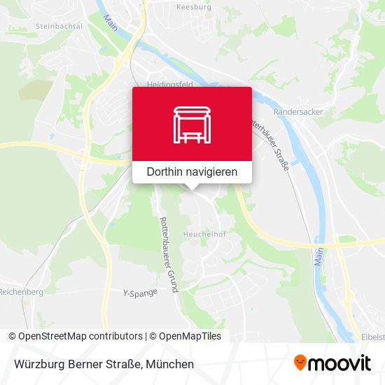 Würzburg Berner Straße Karte