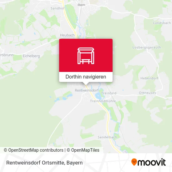 Rentweinsdorf Ortsmitte Karte