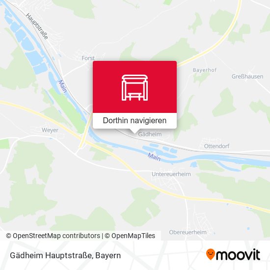 Gädheim Hauptstraße Karte