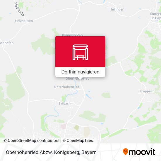 Oberhohenried Abzw. Königsberg Karte
