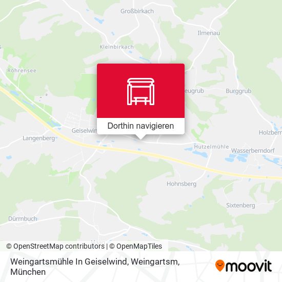Weingartsmühle In Geiselwind, Weingartsm Karte
