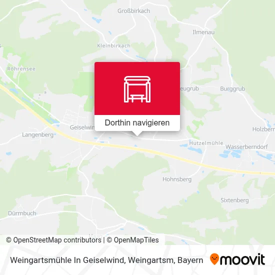 Weingartsmühle In Geiselwind, Weingartsm Karte