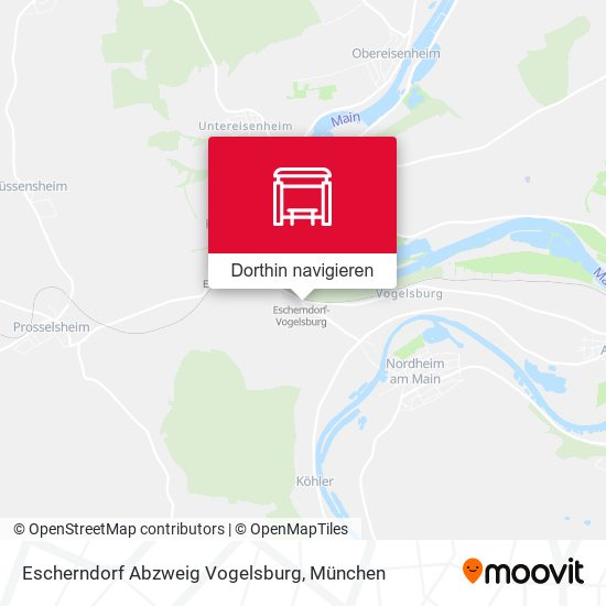 Escherndorf Abzweig Vogelsburg Karte