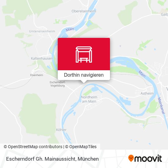 Escherndorf Gh. Mainaussicht Karte