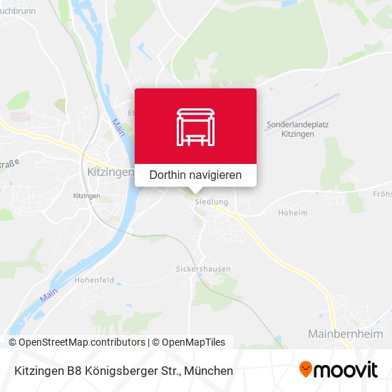 Kitzingen B8 Königsberger Str. Karte