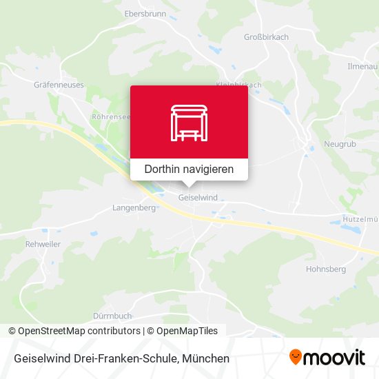 Geiselwind Drei-Franken-Schule Karte