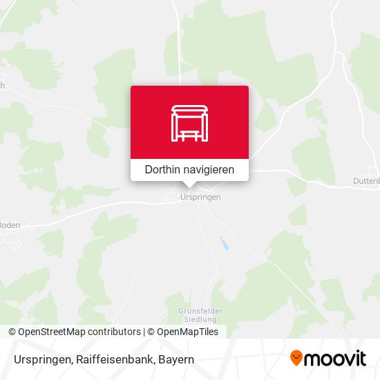 Urspringen, Raiffeisenbank Karte