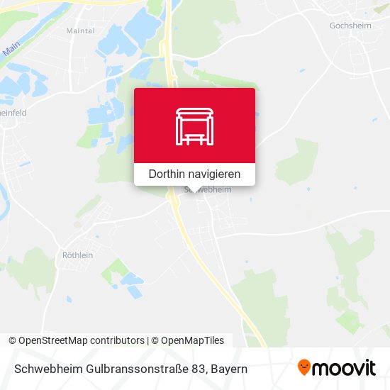 Schwebheim Gulbranssonstraße 83 Karte