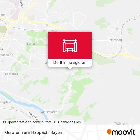 Gerbrunn am Happach Karte