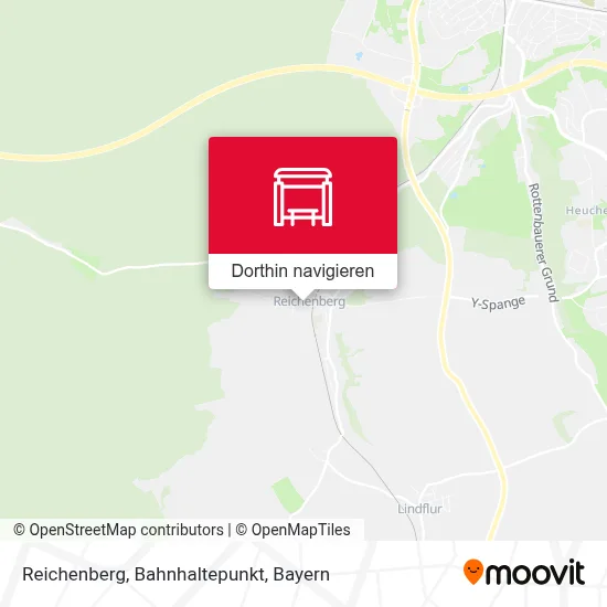 Reichenberg, Bahnhaltepunkt Karte