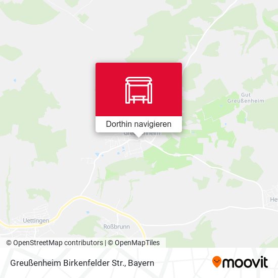 Greußenheim Birkenfelder Str. Karte