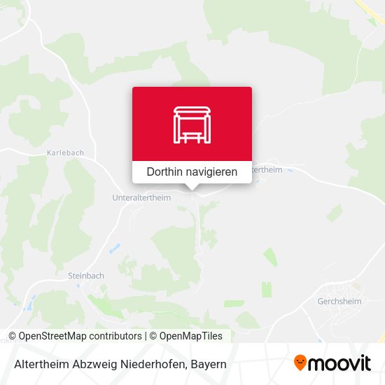 Altertheim Abzweig Niederhofen Karte