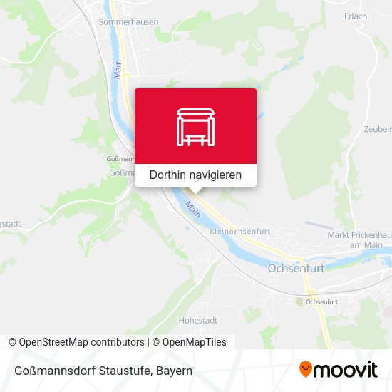 Goßmannsdorf Staustufe Karte