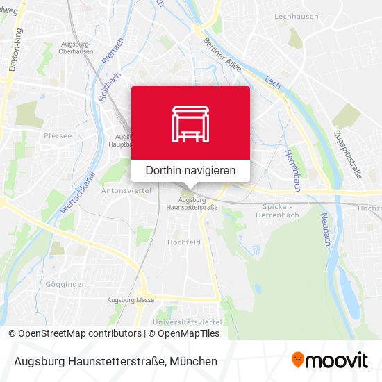 Augsburg Haunstetterstraße Karte