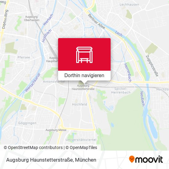 Augsburg Haunstetterstraße Karte