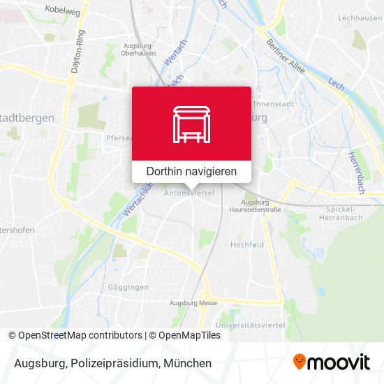 Augsburg, Polizeipräsidium Karte