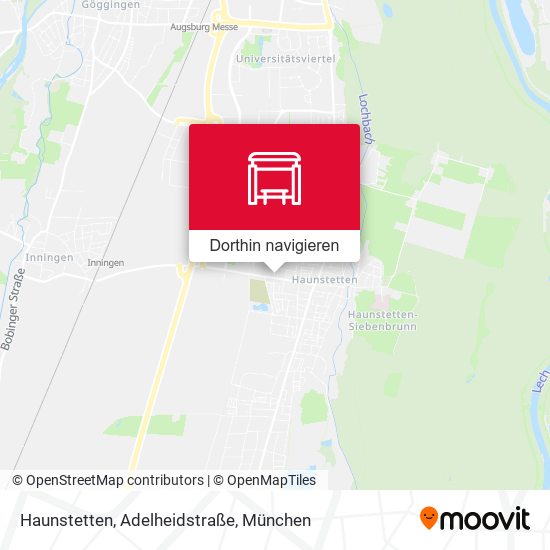 Haunstetten, Adelheidstraße Karte