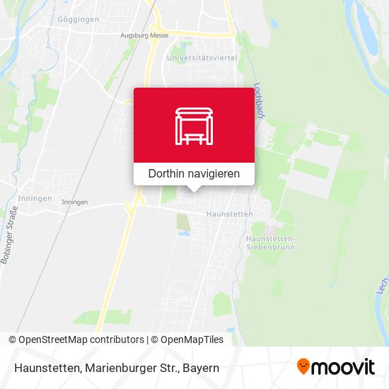 Haunstetten, Marienburger Str. Karte