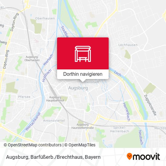Augsburg, Barfüßerb. / Brechthaus Karte