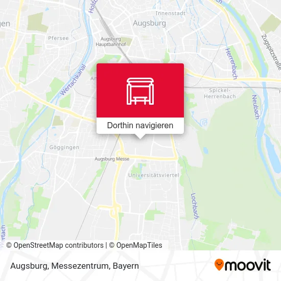 Augsburg, Messezentrum Karte