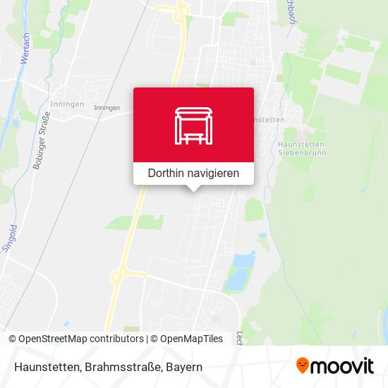 Haunstetten, Brahmsstraße Karte
