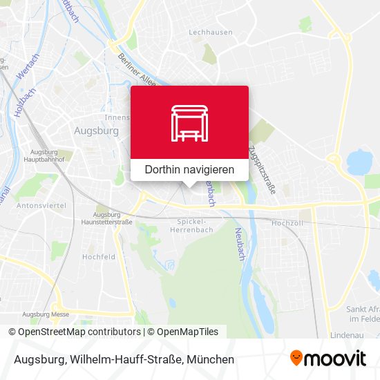 Augsburg, Wilhelm-Hauff-Straße Karte