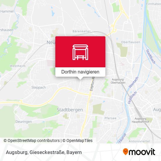 Augsburg, Gieseckestraße Karte
