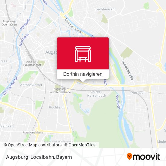 Augsburg, Localbahn Karte