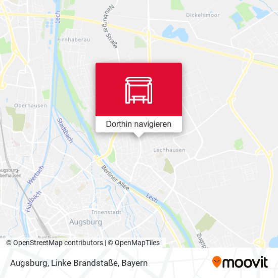 Augsburg, Linke Brandstaße Karte