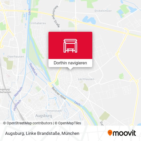 Augsburg, Linke Brandstaße Karte